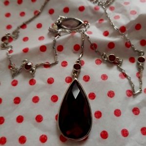 Los Sophia Tear Drop Crystal Necklace NWT